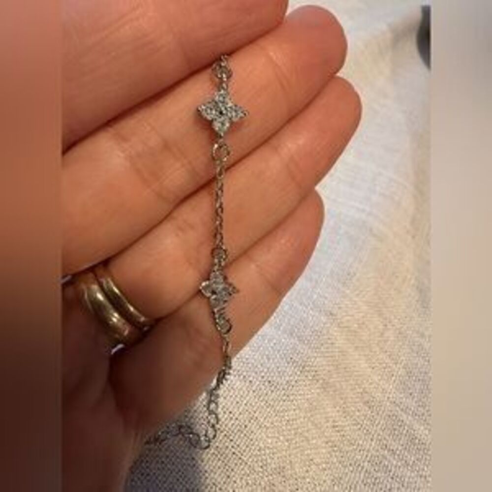 Four Leaf Flower Bracelet Silver
